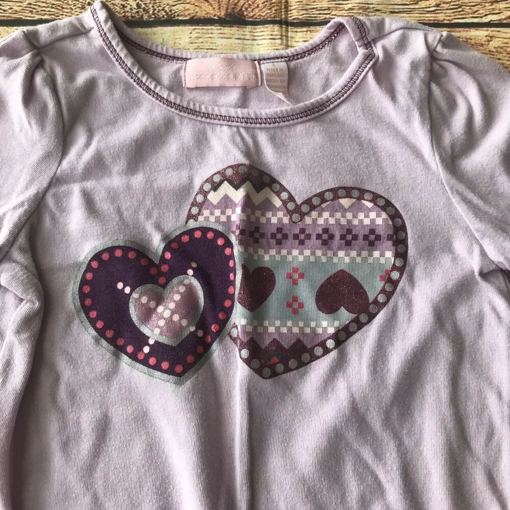 Justice Kids Headquarters Lot of 2 Shirt Bundle Girls' Size 6 Purple